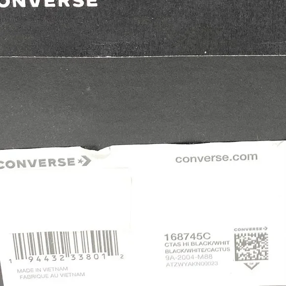 💖MEGA SALE💖Converse Men 168745C CTAS High Black Color Patches Canvas Sneakers - Picture 10 of 14